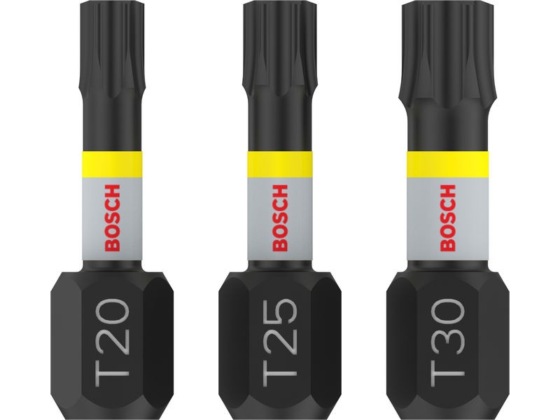 3-delni komplet vijačnih nastavkov Bosch PRO Torx Impact, T20/T25/T30, 25mm, 2608522479